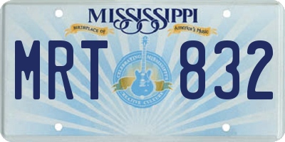 MS license plate MRT832