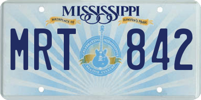 MS license plate MRT842