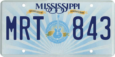 MS license plate MRT843