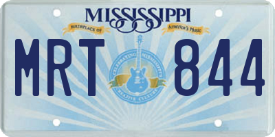 MS license plate MRT844