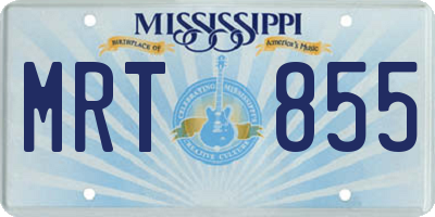 MS license plate MRT855