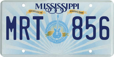 MS license plate MRT856