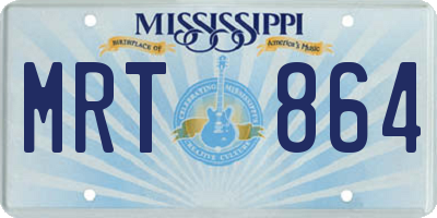 MS license plate MRT864