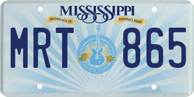 MS license plate MRT865