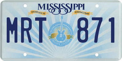 MS license plate MRT871
