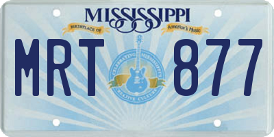 MS license plate MRT877