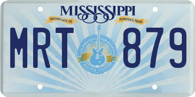 MS license plate MRT879