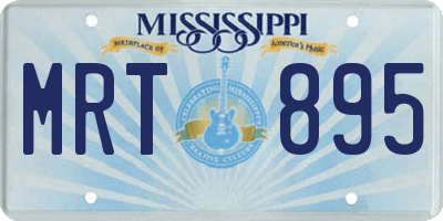 MS license plate MRT895