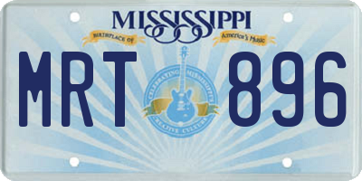 MS license plate MRT896