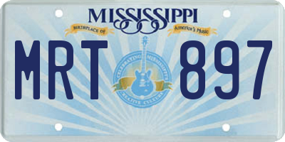MS license plate MRT897