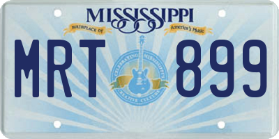 MS license plate MRT899