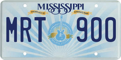 MS license plate MRT900