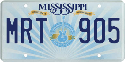 MS license plate MRT905