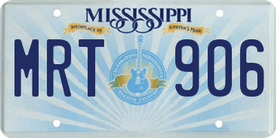 MS license plate MRT906