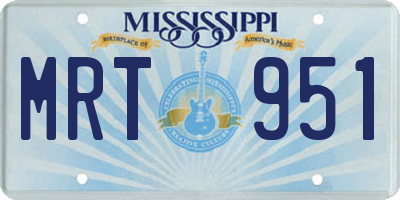 MS license plate MRT951