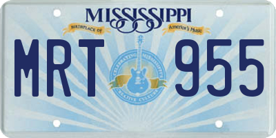 MS license plate MRT955