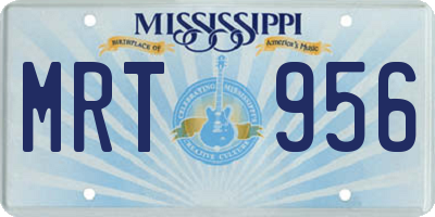 MS license plate MRT956