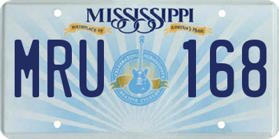 MS license plate MRU168