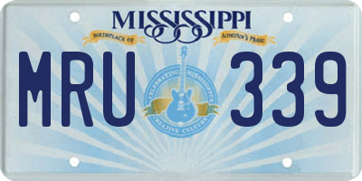 MS license plate MRU339