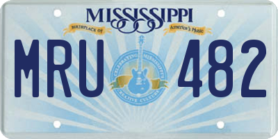MS license plate MRU482