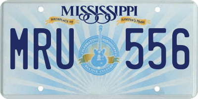 MS license plate MRU556