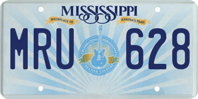 MS license plate MRU628