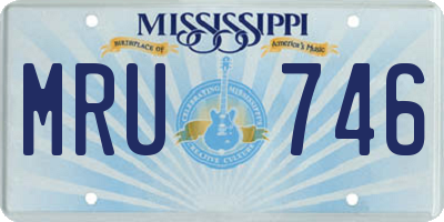 MS license plate MRU746