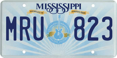 MS license plate MRU823