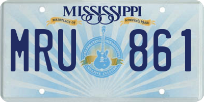 MS license plate MRU861