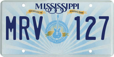 MS license plate MRV127
