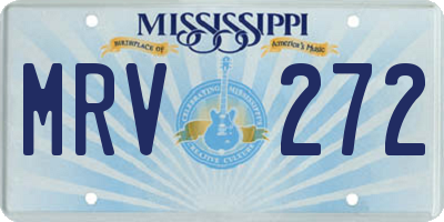 MS license plate MRV272