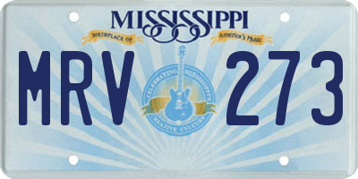 MS license plate MRV273