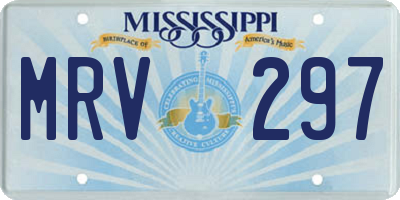 MS license plate MRV297