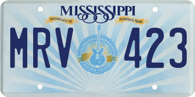 MS license plate MRV423