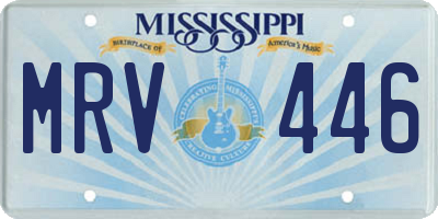 MS license plate MRV446