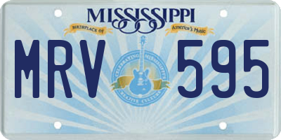 MS license plate MRV595
