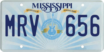 MS license plate MRV656