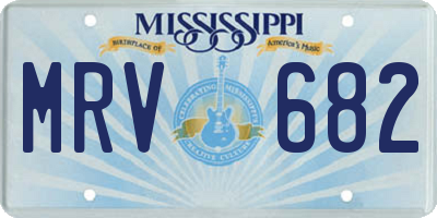MS license plate MRV682