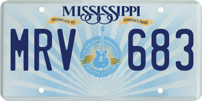 MS license plate MRV683