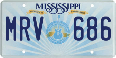 MS license plate MRV686