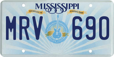 MS license plate MRV690