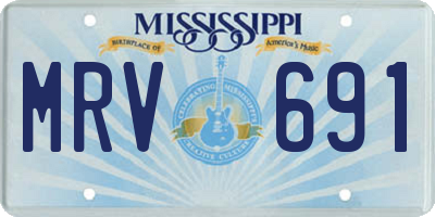 MS license plate MRV691