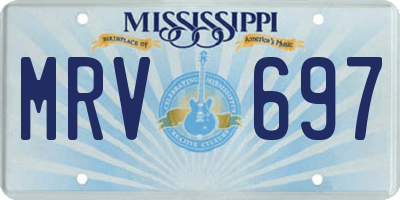 MS license plate MRV697