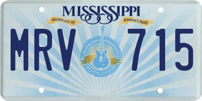 MS license plate MRV715