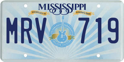 MS license plate MRV719