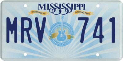 MS license plate MRV741
