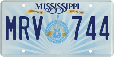 MS license plate MRV744