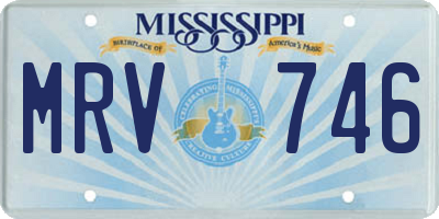 MS license plate MRV746