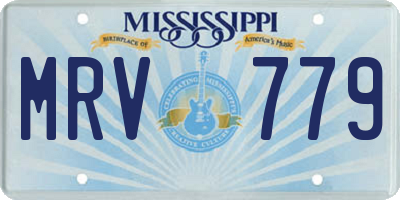MS license plate MRV779