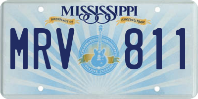 MS license plate MRV811